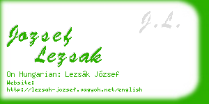 jozsef lezsak business card