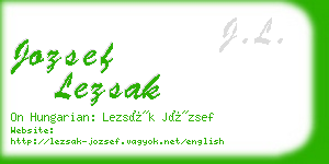jozsef lezsak business card